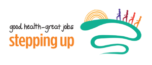 Stepping up logo