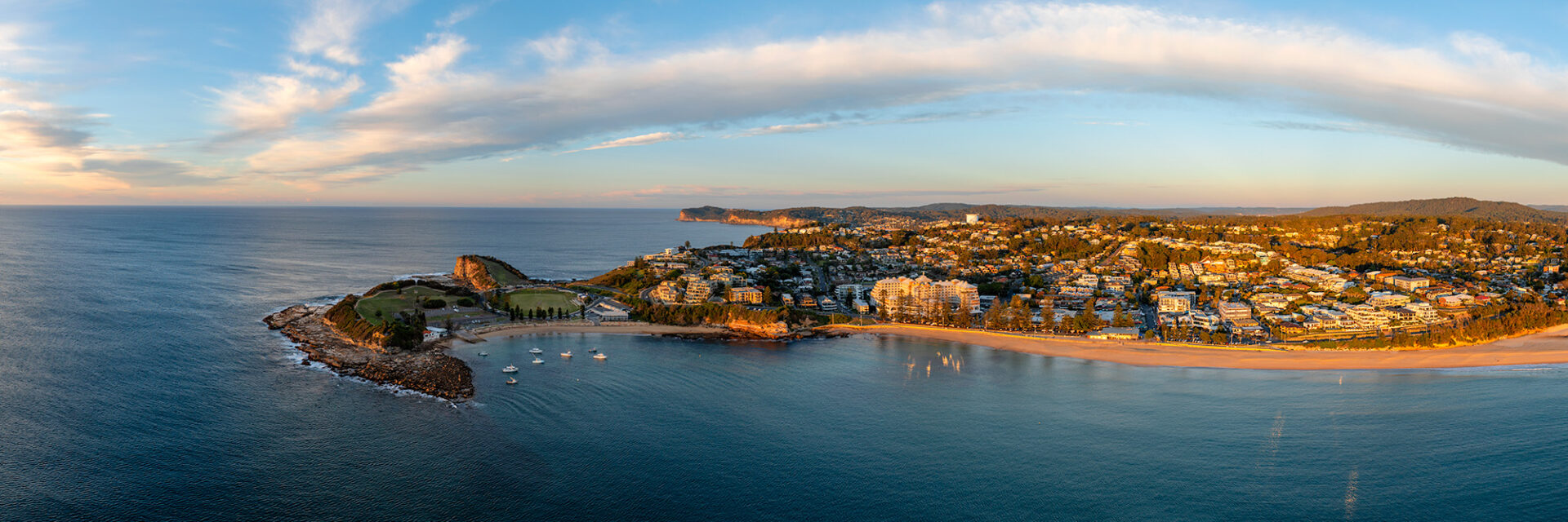 looking over Terrigal from the air