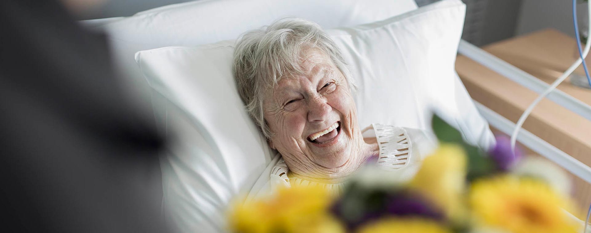 Happy Patient With Visitor